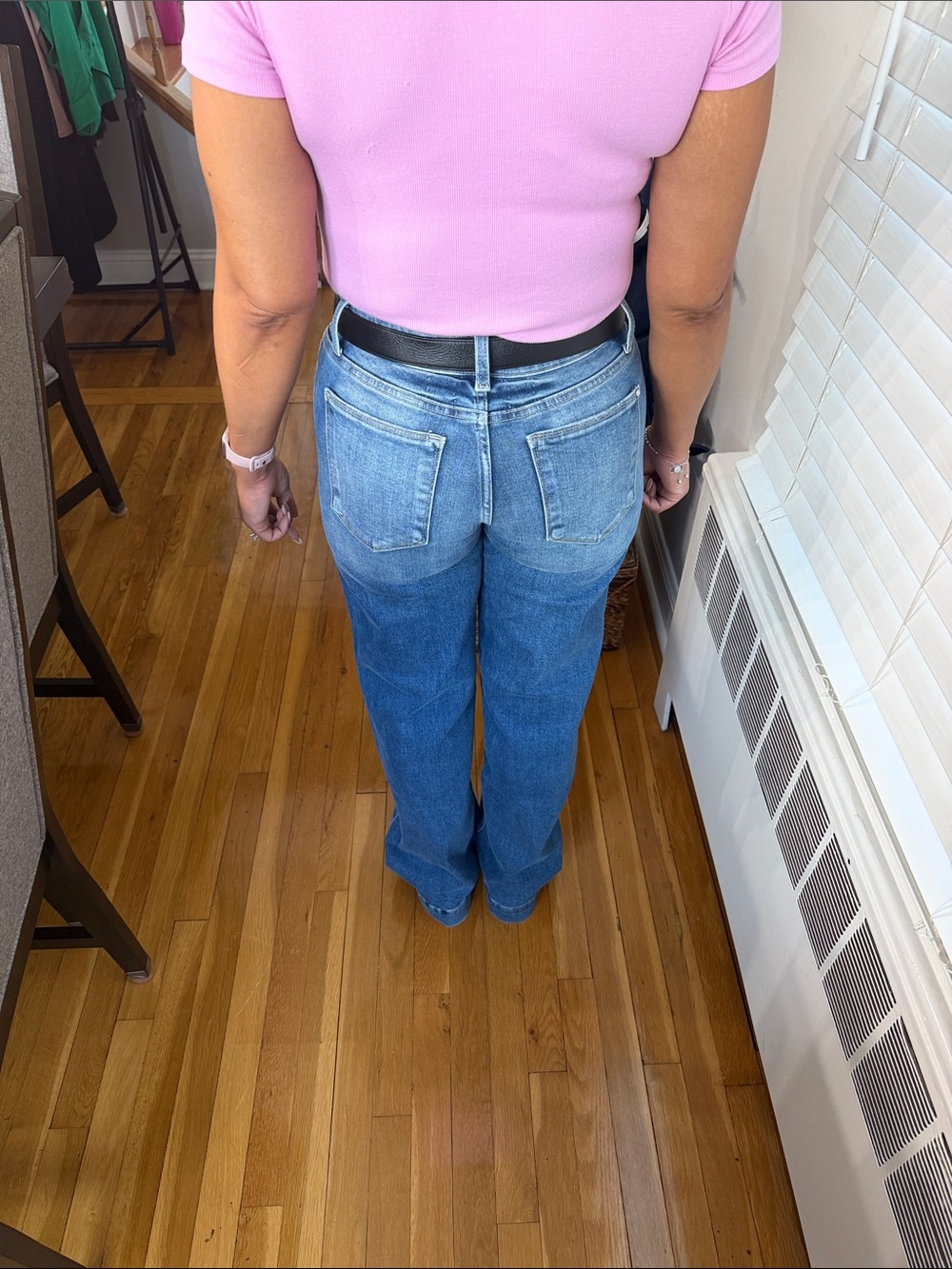 Straight-Leg Two-Tone Blue Women’s Jeans